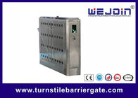 Automatic pedestrian waist high 304 stainless steel flap barrier turnstile gate with RFID card