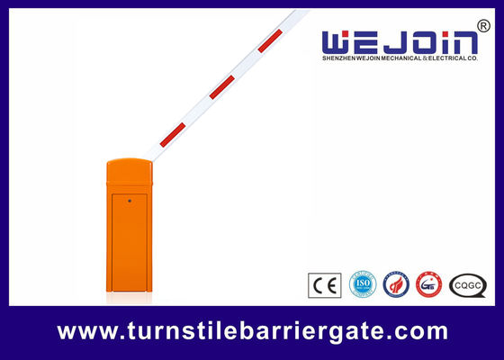 Oranje kleur 6m Telescopische rechte arm barrière poort DC24V borstelloze motor