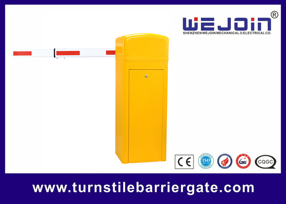 Gele kleur 6m Telescopisch rechte arm barrière poort DC24V borstelloze motor Shenzhen ISO goedgekeurd